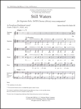 Still Waters by Eakin James Granville for Soprano Solo SATB divisi