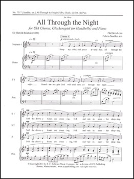 All Through The Night by Sandler Felicia A. B. - Sandler Felicia A. B. - Boulton Harold for SSA/SSAA (SSA)