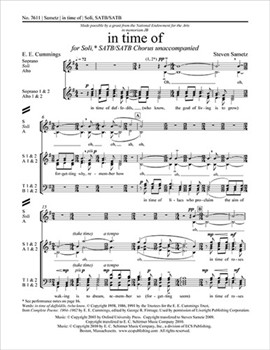 in time of (Unaccompanied version)