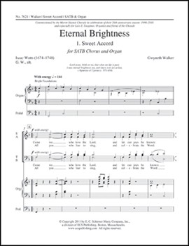 Sweet Accord by Walker Gwyneth Watts Isaac for SATB