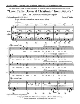 Rejoice!: 2. Love Came Down at Christmas (Choral Score)