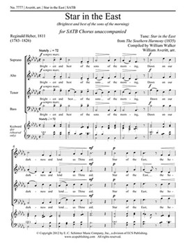 Star In The East by Averitt William for SATB a cappella