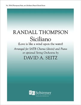 Siciliano (Love is like a wind upon the water) (Choral Score)