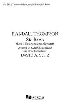 Siciliano (Love is like a wind upon the water) (Full Score)