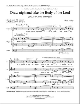 Draw nigh and take the Body of the Lord by Healey Derek Neale J. M. for SATB