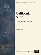 California Suite for Tuba and Piano by Aquilanti Giancarlo for Tuba