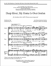 Deep River My Home Is Over Jordan by McCullough James for SATB a cappella