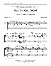 Hear My Cry O God by Sharpe Carlyle for SATB a cappella
