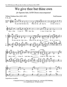 We give thee but thine own for