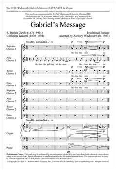 Gabriel's Message by Wadsworth Zachary Baring-Gould Sabine|Rossetti Christina for SATB/SATB