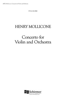 Concerto for Violin and Orchestra (Additional Orchestra Score)