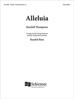 Alleluia by Thompson Randall - Bass Randol Alan - for Full Score