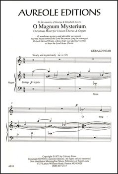 O Magnum Mysterium by Near Gerald for Unison