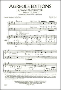 Communion Prayer by Near Gerald for 2-part or SATB