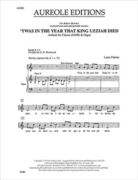 Twas in the Year That King Uzziah Died