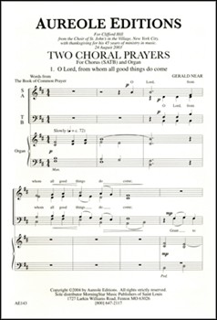 2 Choral Prayers by Near Gerald for High Voice