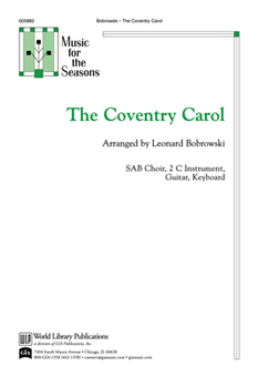 Coventry Carol by - Bobrowski Leonard - for SAB and Piano