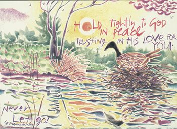 Hold Tightly to God In Peace Notecard