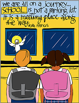 School is Not a Parking Lot Poster