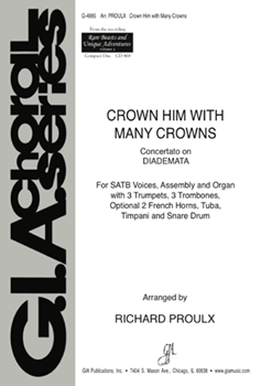 Concertato on Crown Him With Many Crowns by Elvey George - Proulx Richard - for SATB