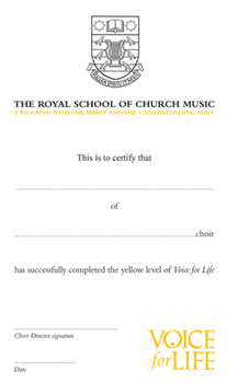 Voice for Life - Yellow Level Certificate