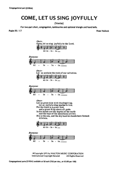 Come, Let Us Sing Joyfully (Venite)