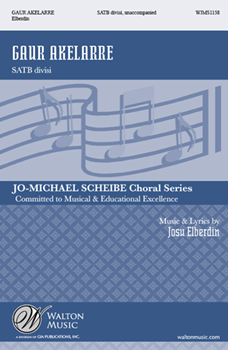 Gaur Akelarre by Elberdin Josu for SATB divisi a cappella
