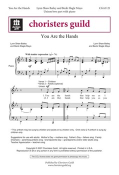 You Are The Hands by Bailey and Mayo for Unison/2-Part