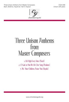 3 Unison Anthems From Master Composers by - Hopson Hal H - for Unison