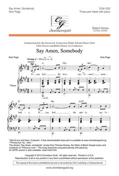 Say Amen Somebody by Page Nick for SSA