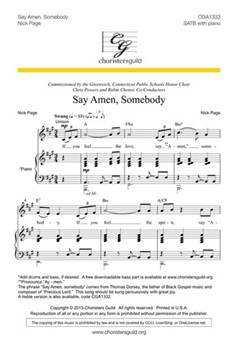 Say Amen Somebody by Page Nick for SATB