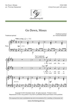 Go Down Moses by - Keesecker Thomas - for Unison/2-Part