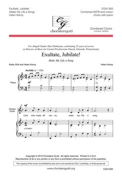 Exulate Jubilate by Kemp Helen for SATB/Uni p