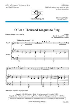 O For a Thousand Tongues to Sing by - Patterson Mark - for SAB and Piano