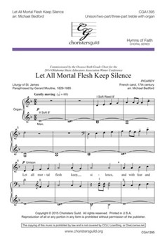 Let All Mortal Flesh Keep Silence by - Bedford Michael - for 3Pt/2-part /Un