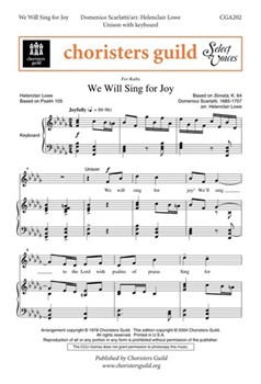 We Will Sing For Joy by - Lowe Helenclair - for Unison