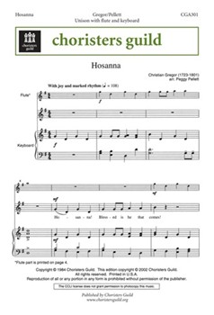 Hosanna by Gregor Christian - Pellett Peggy - for Unison