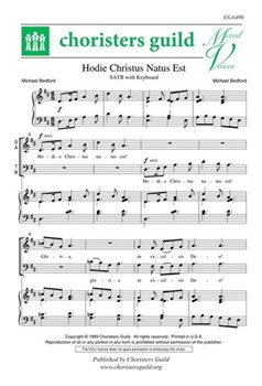 Hodie Christus Natus Est by Bedford Michael for SATB