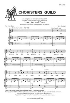 Love Joy and Peace by for 2-Part Mixed