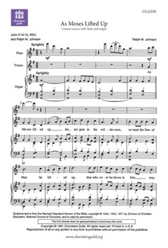 As Moses Lifted Up by for Unison