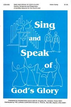 Sing And Speak Of God's Glory by Kemp Helen for 2-Part