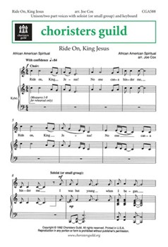 Ride On King Jesus by - Cox - for Unison/2-Part