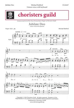 Jubilate Deo by Bedford Michael for Unison
