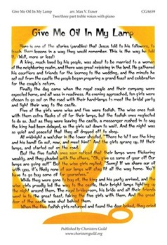 Give Me Oil in My Lamp by for 2-Part or SSA