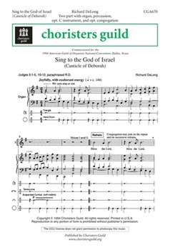 Sing to the God of Israel by for 2-Part