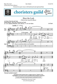 Hear the Lark Christ the Lord Is Risen by for Unison/2-Part