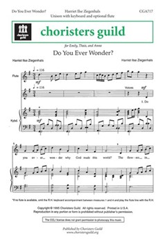 Do You Ever Wonder? by for Unison