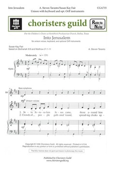 Into Jerusalem by for Unison