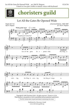Let All the Gates Be Opened Wide by for Unison/2-Part
