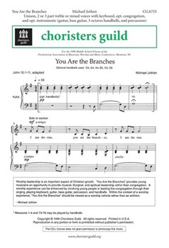 You Are The Branches by Jothen Michael for Unison/2-Part